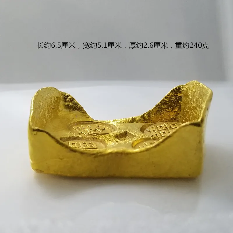 

Antique Crafts Gold Ingot Gold Bar Gold Brass Material Non-Gold PropsJ7