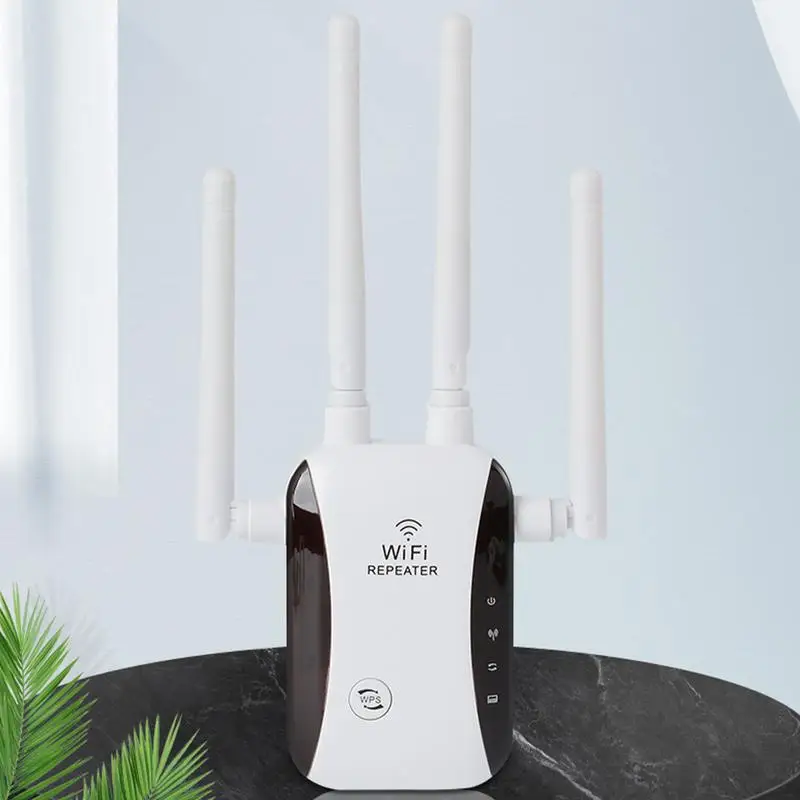 

Wireless Signal Amplifier 1200Mbps High-Speed WiFi Booster Dual Band 5G Wireless Internet Repeater For Smartphones Tablets