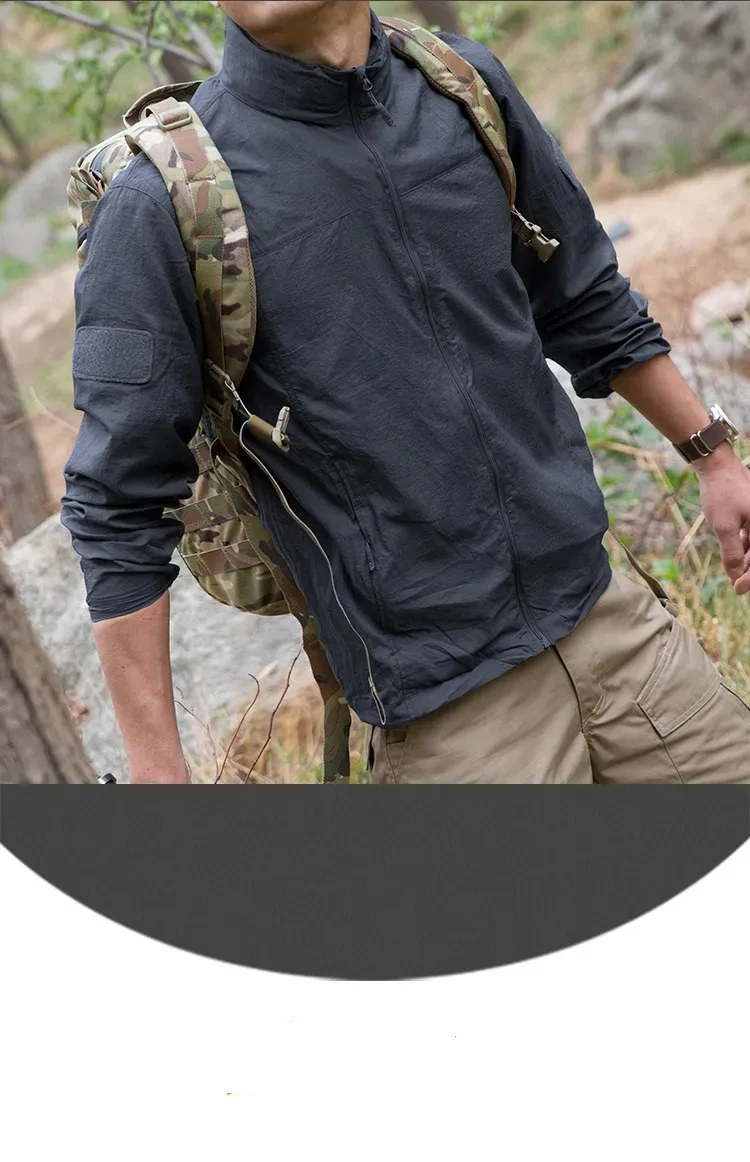 Lightweight Waterproof Tacticals Jacket Men's Summer Breathable Thin Hoody Raincoat Hunting Portable Windbreaker Skin Jackets 26 S3a18ba0c744b4b959413fa541359665dU
