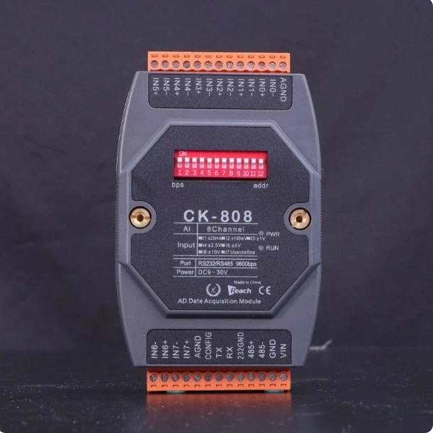 Analog acquisition module 8 differential inputs 24-bit 4-20mA input to RS485 communication module CK-808