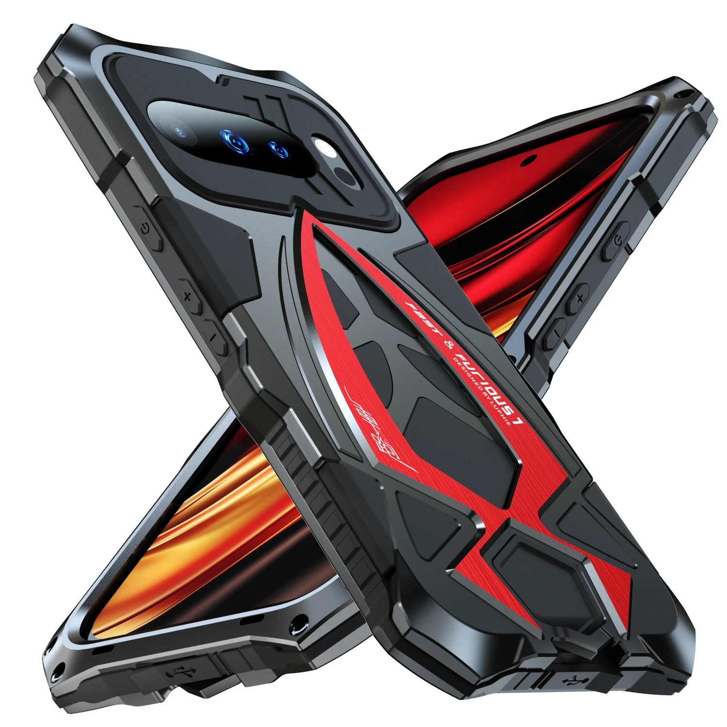 

Luxury Metal Full Protect Armor Case for Google Pixel 10 Pro 9 Cases Military Shockproof Rubber Full Rugged Cover Fundas