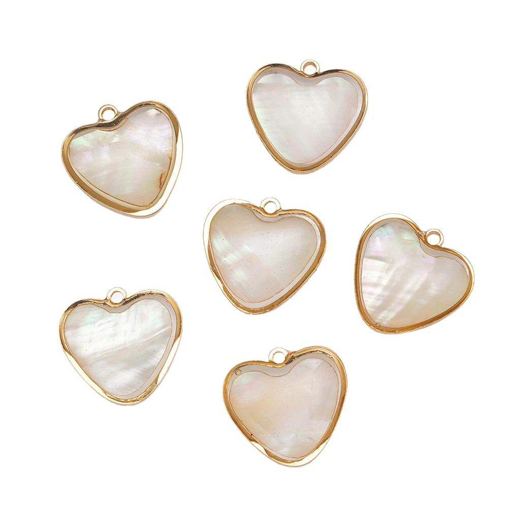 2pcs Pearl Charm Summer Beach Ocean Pendants with Gold Edge Wrapped for Bracelet Necklace Jewelry Making Supplies Crafts DIY view 6