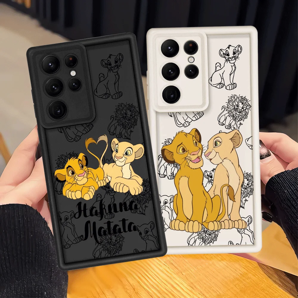

Чехол для телефона Samsung Galaxy S21 S23 FE S25 Ultra S25 Edge S20FE S24Ultra S22 S24 Plus Soft Cover Lion King Disney Cute