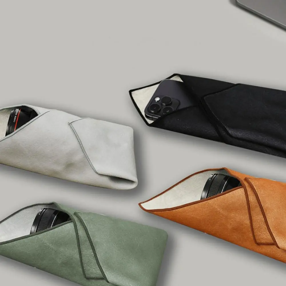

Folding Cloth Self-adhesive Camera Storage Bag Plush Wrapping Cloth Photography Camera Protective Wrap Soft Wear Resistant