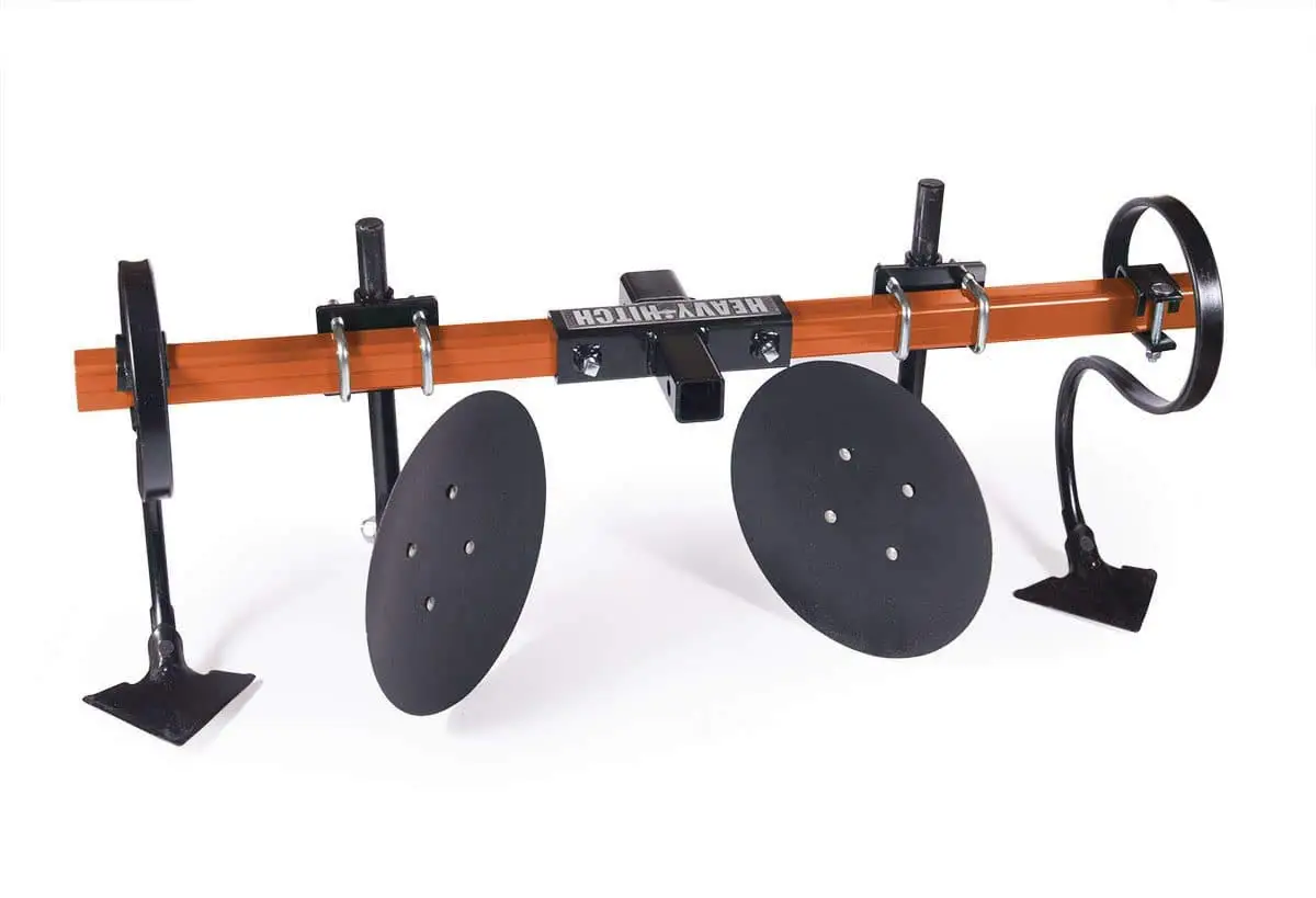 Multi-Purpose Disc Cultivator Garden Bedder Attachment with S-Tines Powdercoated in Orange | USA Made for