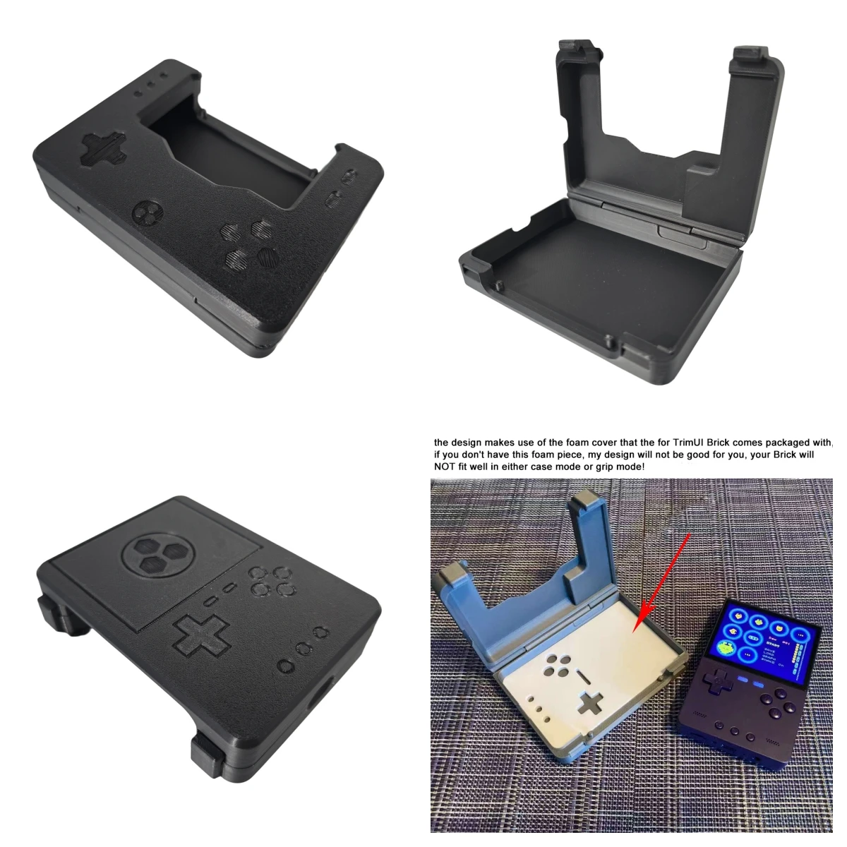 

Защитный чехол 3 в 1 для игровой консоли Trimui Brick для портативной игровой консоли в стиле ретро