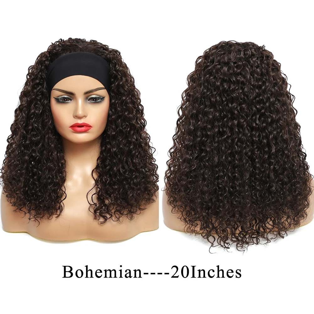 SOKU-Peluca de cabello sintético para mujeres negras, cabellera sintética ondulada y rizada con reflejos, 20 pulgadas, estilo bohemio, rojo y