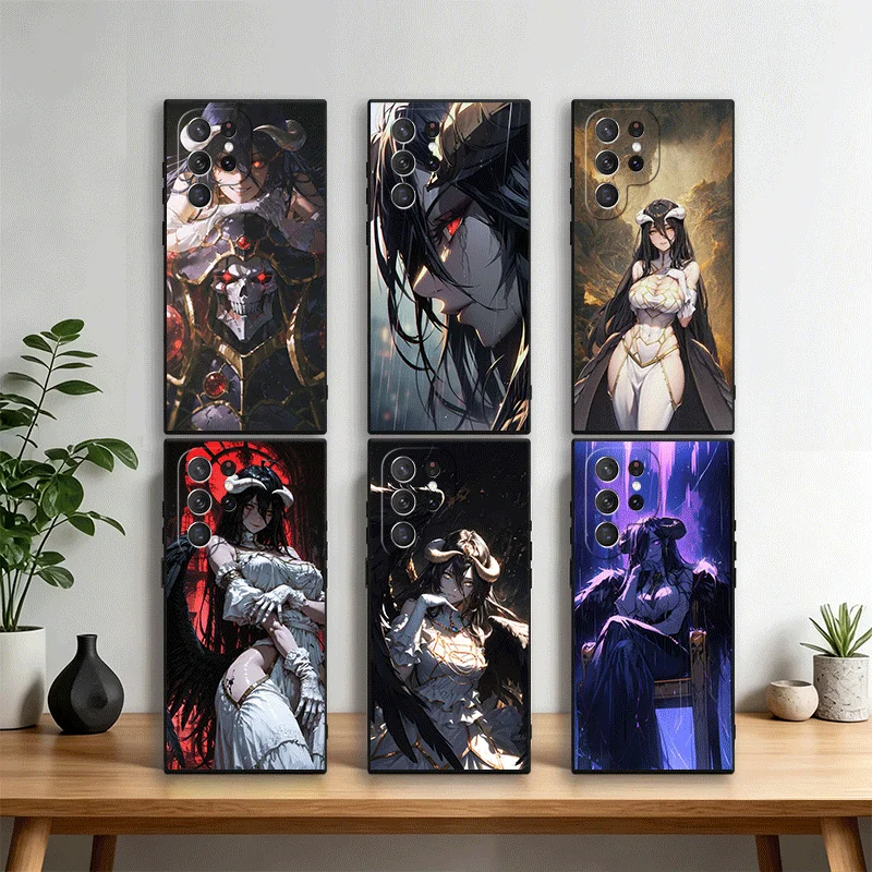 Albedo O-Overlords Anime Phone Case Cover for Samsung Galaxy S22 S23 Plus S24 FE S25 Edge S26 Ultra S20 S21 + Black Soft Shell