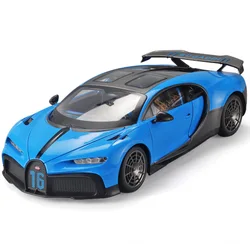 1:18 BUGATTI Chiron PUR SPORT Alloy Sound and Light Sports Model Diecasts Metal Racing Super Car Model Gift Toys For Kids