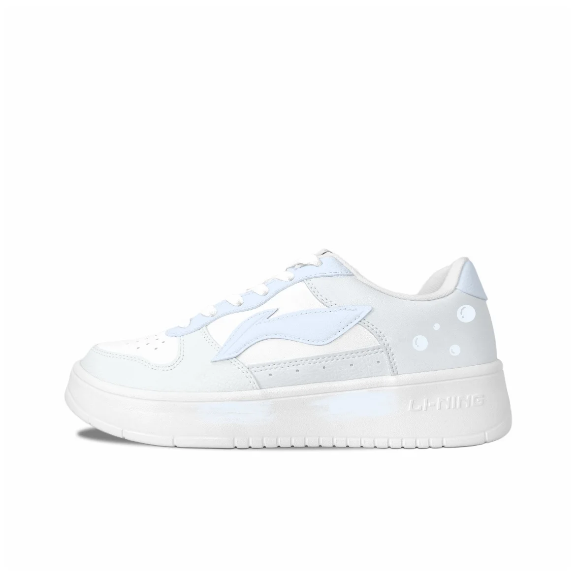 Li Ning Floating Boat Maris Sal Bubble, Moon's Beginning Synthetic Leather Low top Skateboard Shoes Unisex AGCS420-6(Team2095-)