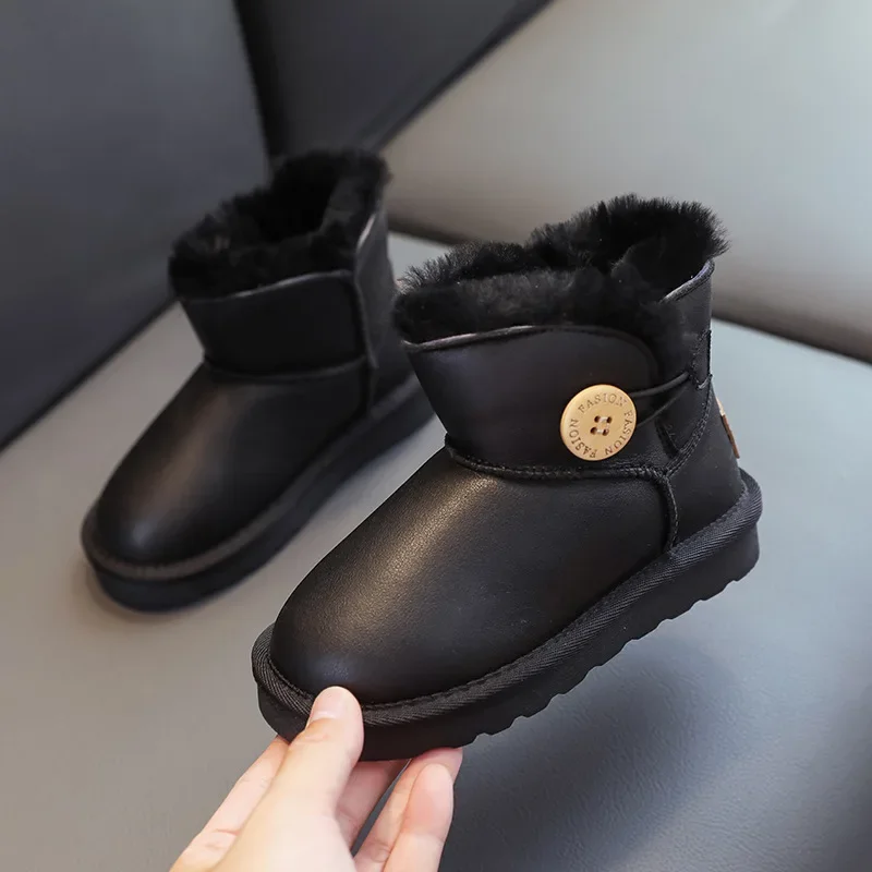 Kid Snow Boot Boy Thick Cotton Shoe Girl Soft Soled Cotton Boot Waterproof Toddler Girl Shoe Sapato Infantil Menina Угги Детские