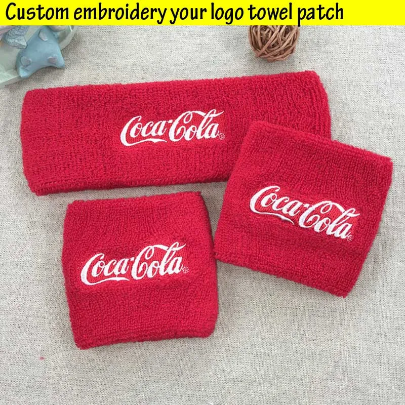 100pcs a lot Kids/Adult Towel Headbands Stitch Your Brand logo Sports Head wears Custom Embroidery  LOGO Sweatband Headscarf