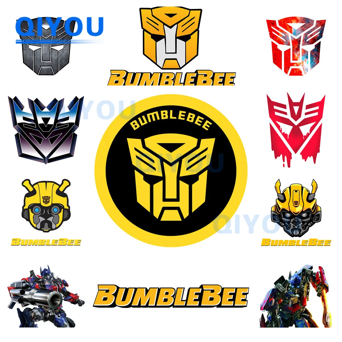 Transformerss Stickers Bumblebee Car Stickers Suitable for Helmet Car Body Car Fuel Tank Caps Laptop Reflective PVC Decal