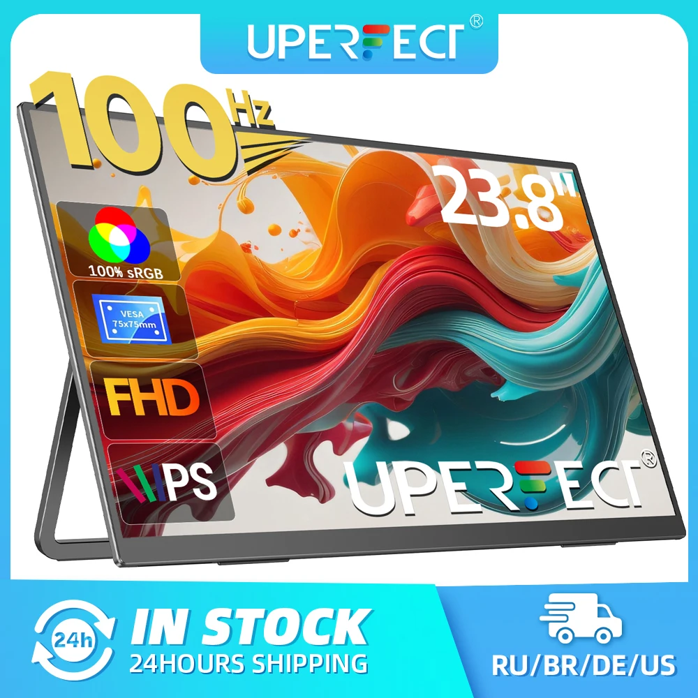 UPERFECT 23.8インチ モバイルモニター 100Hz UPERFECT 大型ポータブルモニター 23.8インチ コンピューターゲーム