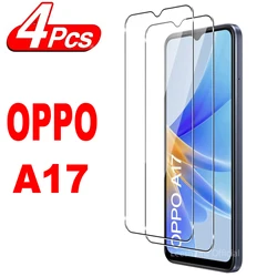 Oppo a17用スクリーンプロテクター,強化ガラスフィルム,2/4個