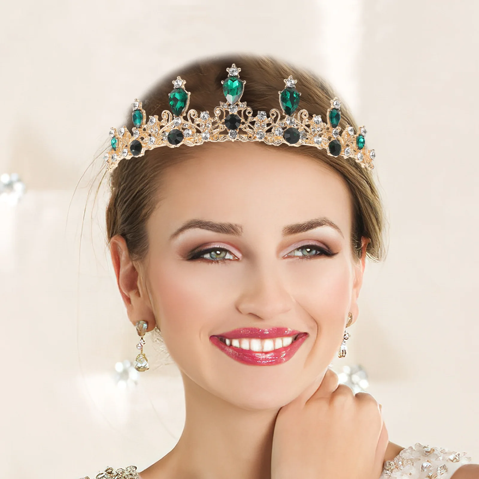 

Alloy For Children's Birthday Party Elegant Rhinestone Bridal Headdress Women Decoration