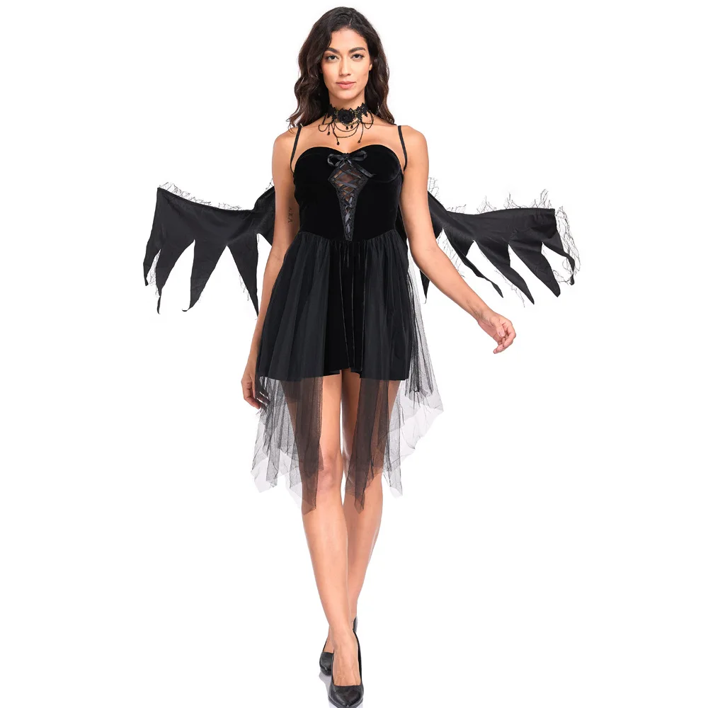 

Сексуальный костюм дьявола ведьмы и ангела Dr для взрослых, сценическое представление k, сексуальный наряд для девочек, тематическая одежда на Хэллоуин