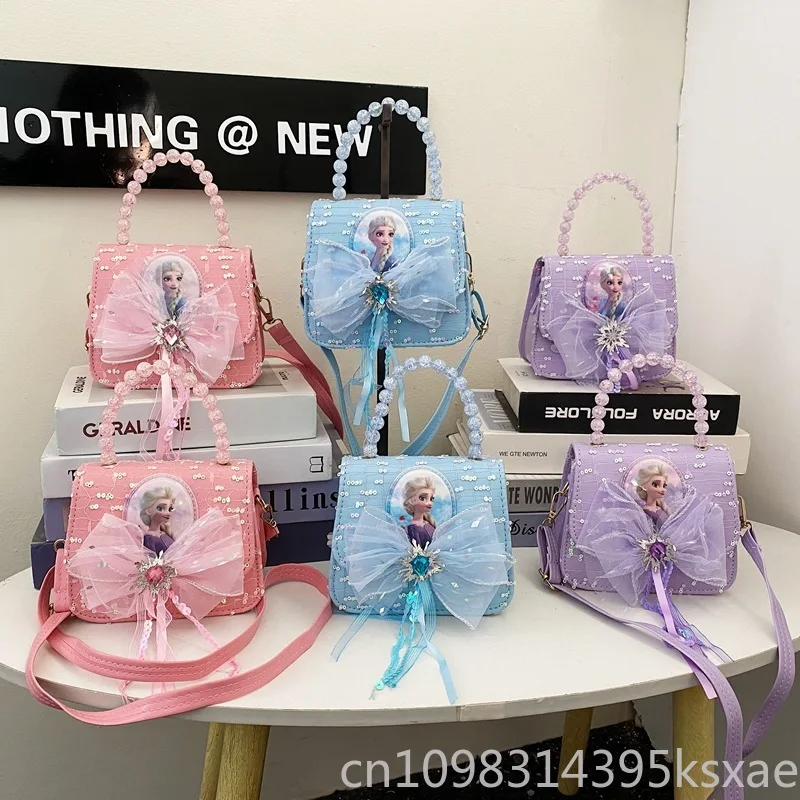 

Disney Elsa Light Up Shoulder Bag with Tulle Skirt Bow Fashion Crossbody Purse for Girls Frozen Party Costume Gift