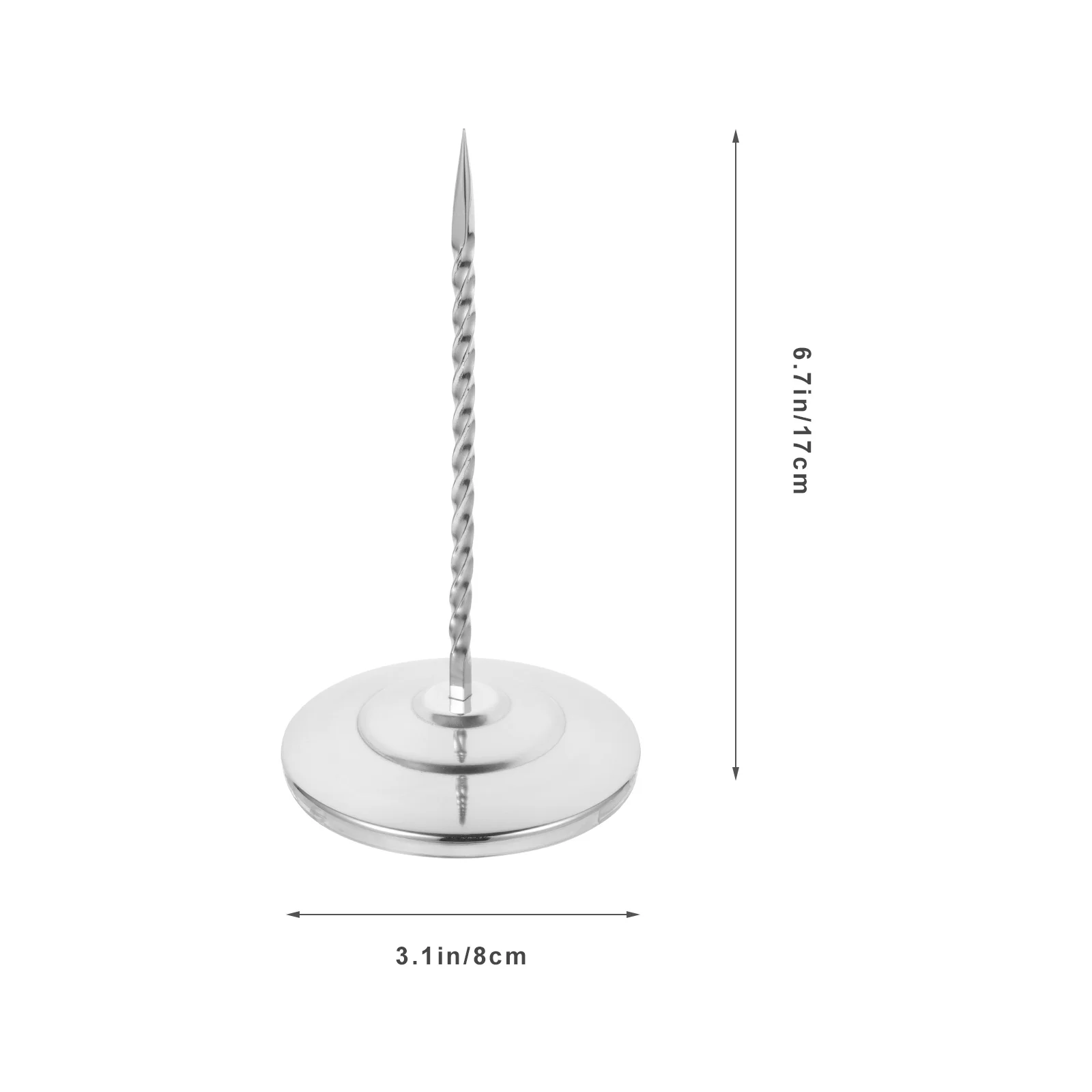 Suporte de aço inoxidável para recibos, pico para cozinha, mesa de escritório, nota estável, memorando, armazenamento de verificação