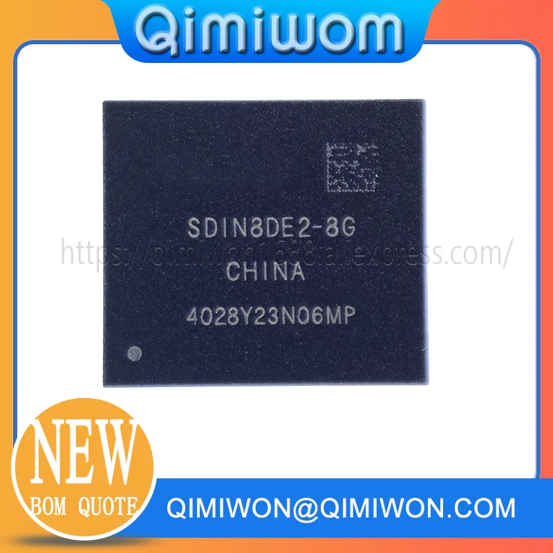 2PCS~10PCS/LOT 100% NEW SDIN8DE2-8G SDIN8DE2 BGA153 original EMMC 8g mobile phone flat chip