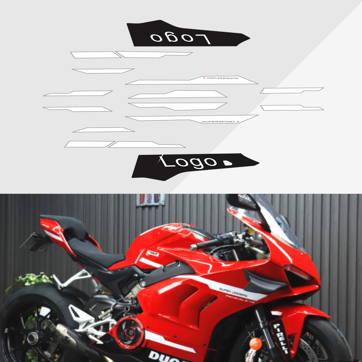 For Ducati Super Sport S 939 Full car version decals, pull flowers The whole car is decorated with flowers Plate shell decals