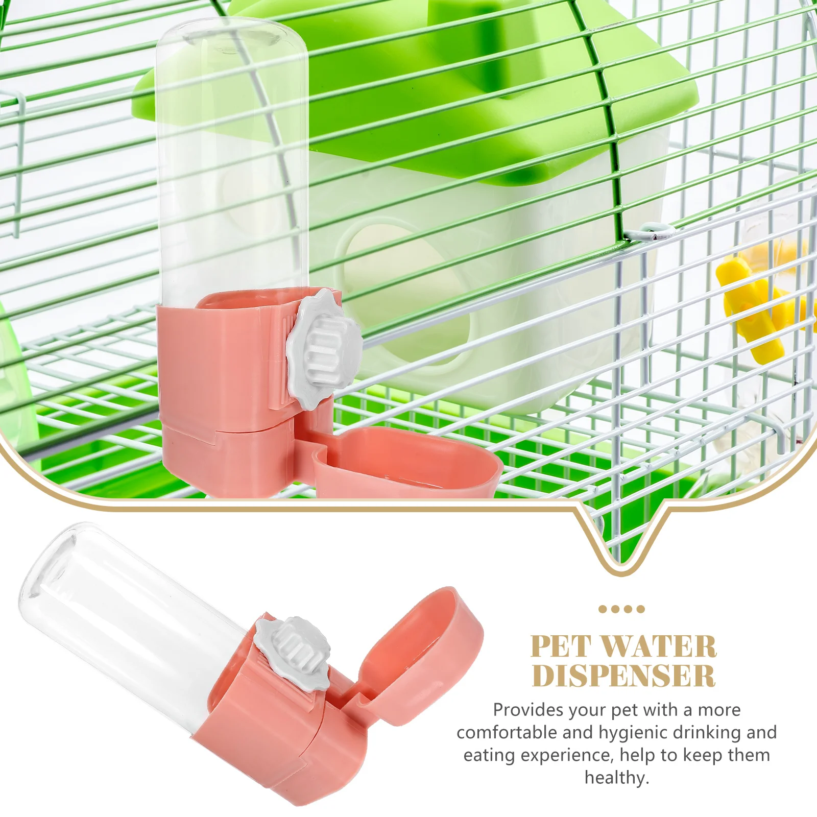 

Rabbit Drinker Pet Water Bottle Small Animal Feeder PP Material Leak Proof Hanging Design Dog Cat Hamster Supplies