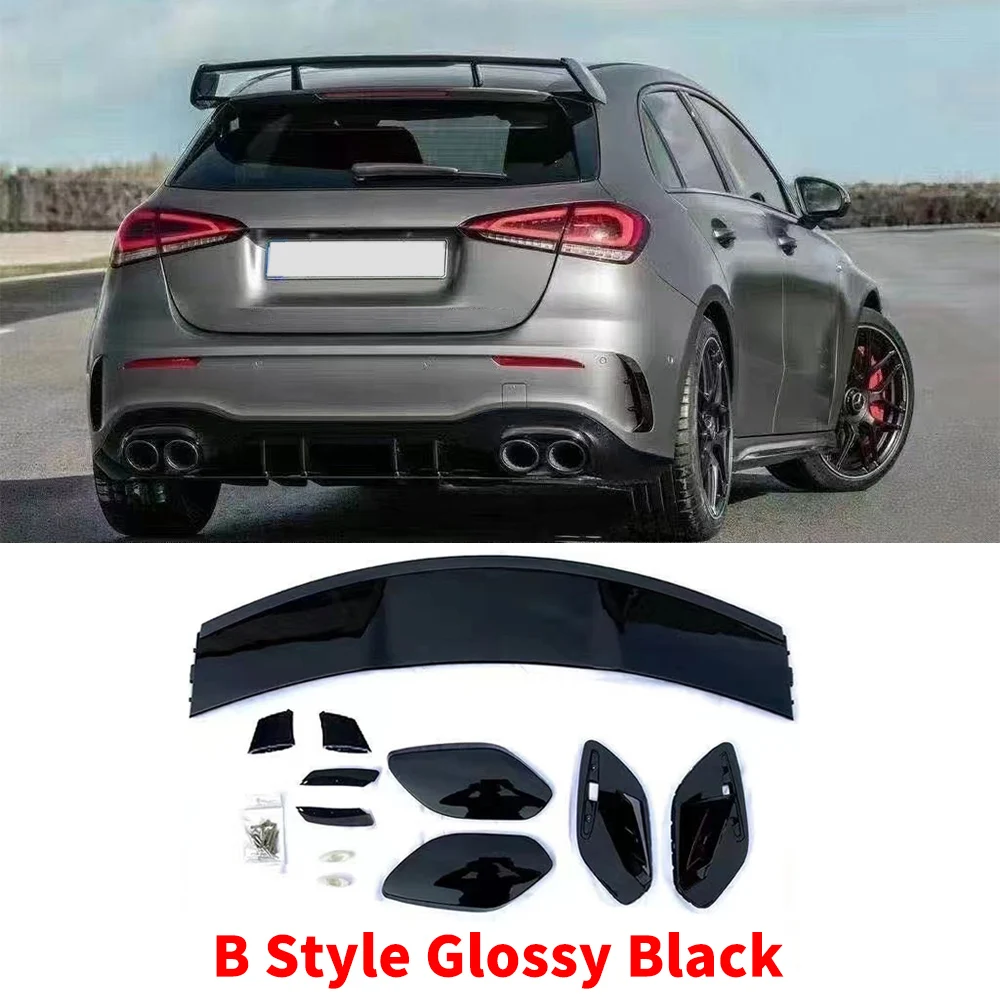 Rear trunk guard wing top spoiler for Mercedes Benz A-Class W176 W177 hatchback body kit 2013-2021 A180 A200 A260