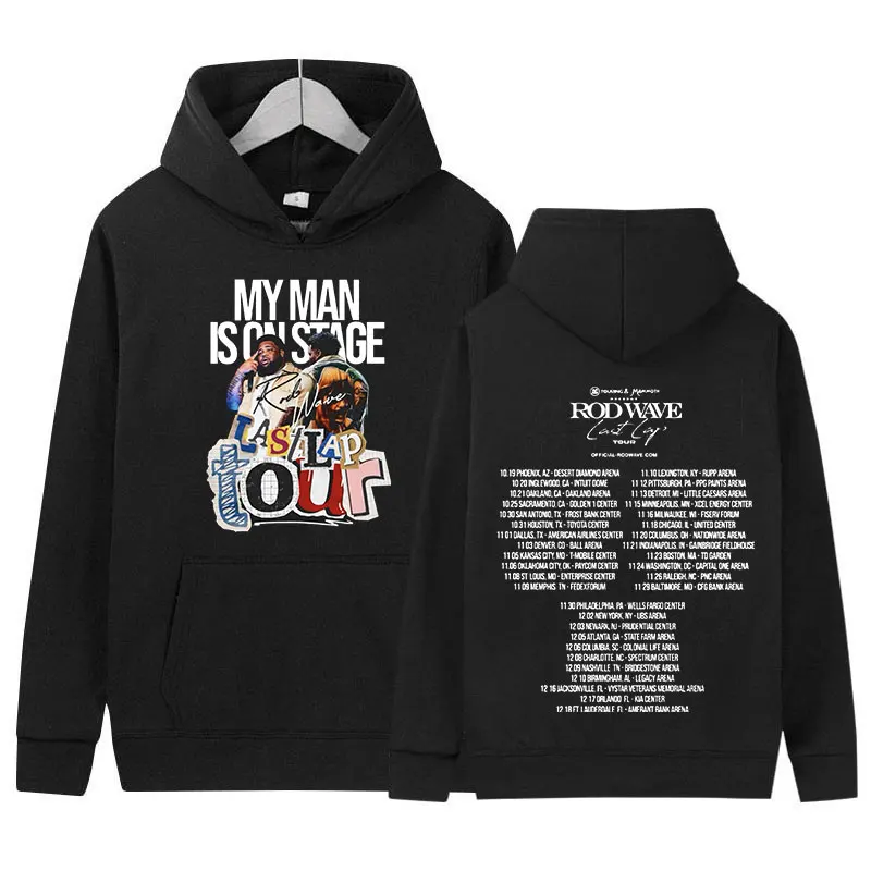 Rapper Rod Wave Last Lap Tour 2024 New Hoodie Men Retro Long Sleeve Fashion Sweatshirt Unisex Hip Hop Clothing Pullover Hoodies