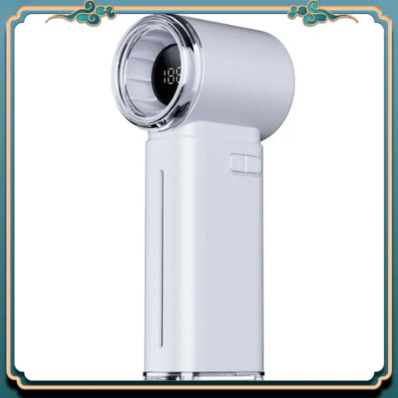 (جديد) - مروحة محمولة ذات شاشة ذكية مع رذاذ تبريد الثلج، 199 خيارًا للسرعة، شحن USB صغير للاستخدام أثناء التنقل