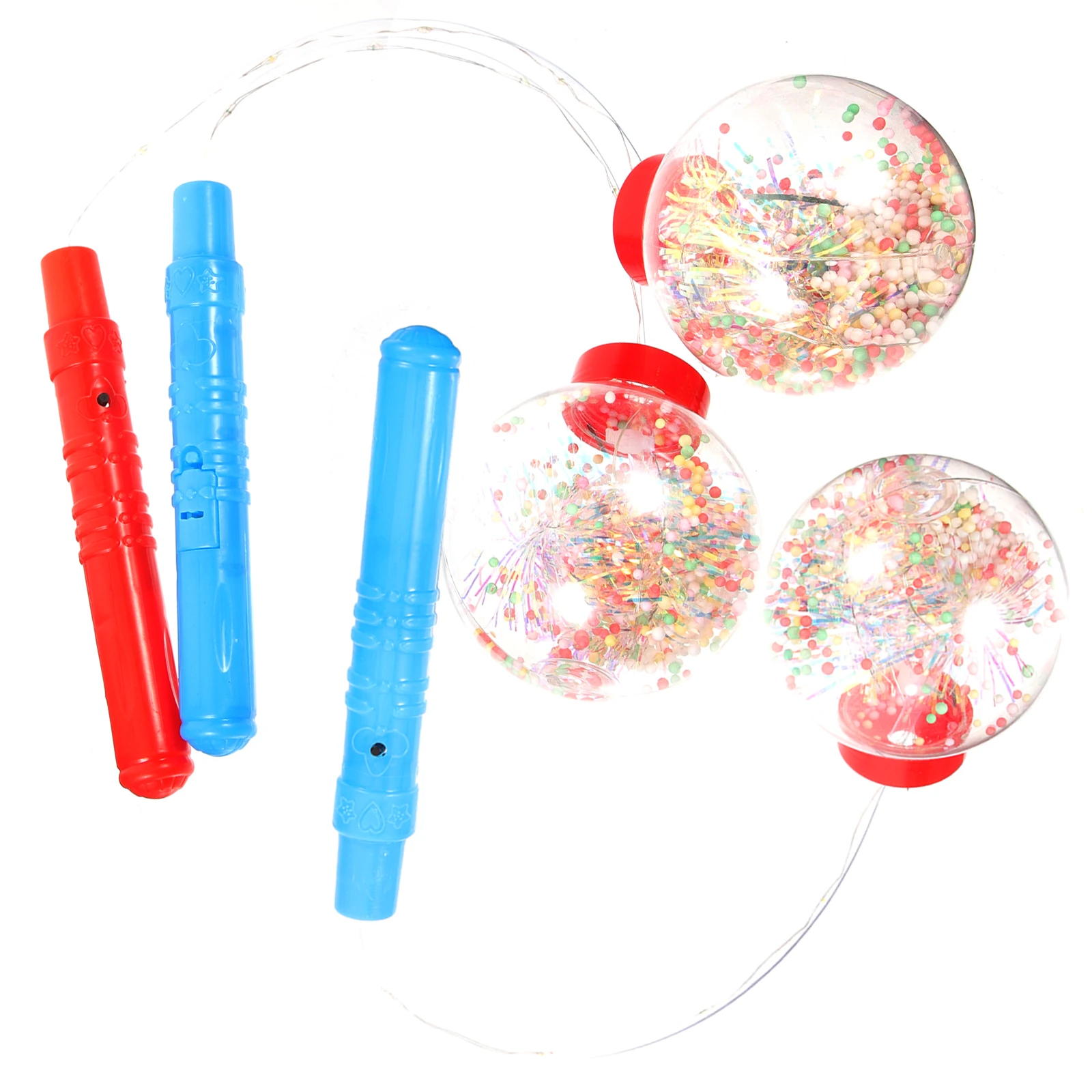 

3pcs Glowing Decorations LED Light Plastic Chinese Lantern Red Ornaments Glowing Festive Lantern for Festival Wedding