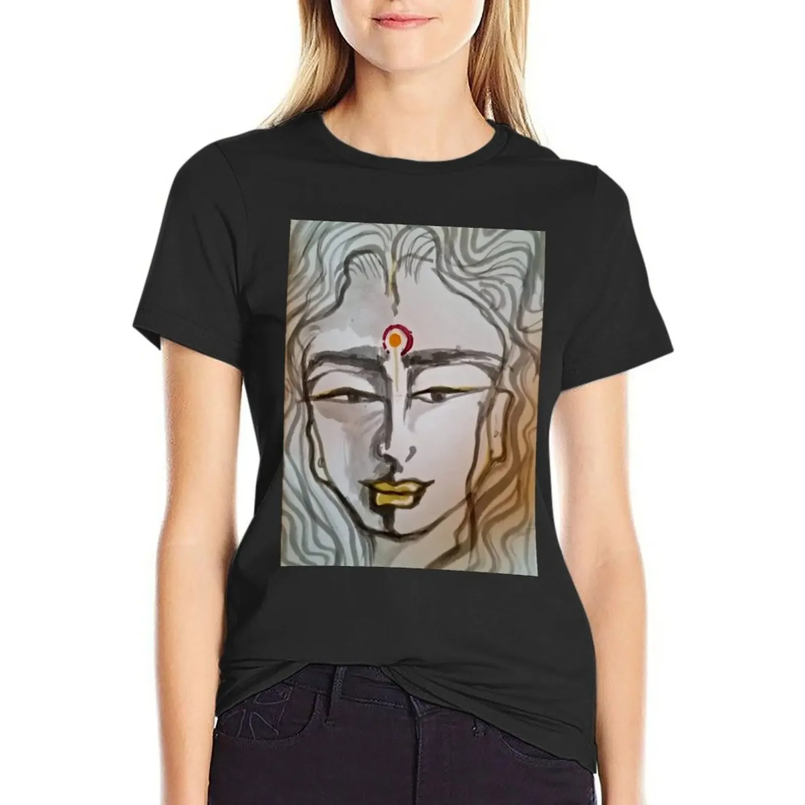 

Saadhoo/Sadhu T-Shirt heavyweights Blouse tees customs white t shirts for Women