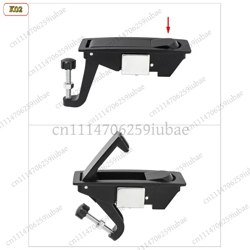 BK  8Pcs Zinc Alloy Compression Latch Lock Adjustable Flush Lever Grip Range 0.04-0.94 Inch