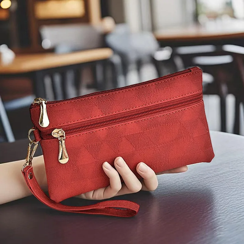 Leather Women Long Wallets Simple Fashion Clutch Bag Female Casual Cell Phone Purses Big Capacity Zipper Money Pouch For Ladies