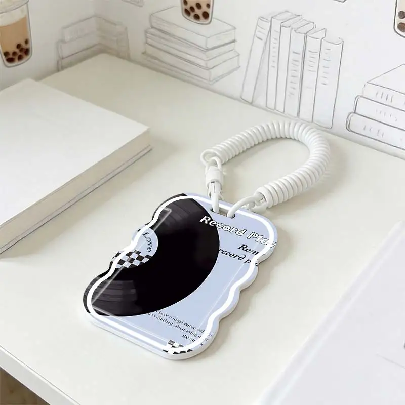 Cards Cover for Student Bus/Meal Card Protection Case Kpop Photocard Holder Stretchable Spring Cord Photo Protector