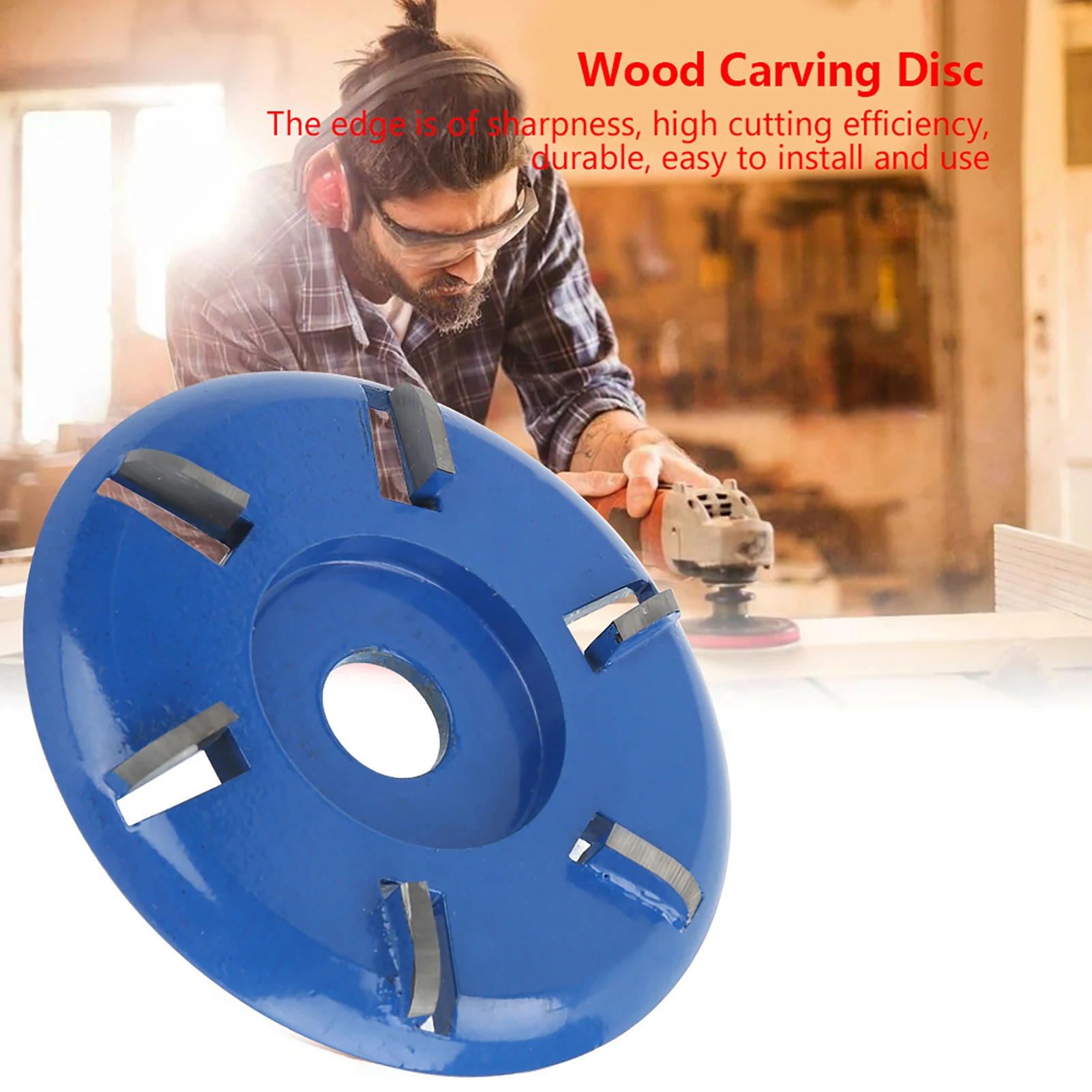 

Wood Carving Disc Steel 6‑Teeth Milling Cutter Woodworking Tool Angle Grinder Accessories 6-Teeth Wood Milling Cutter