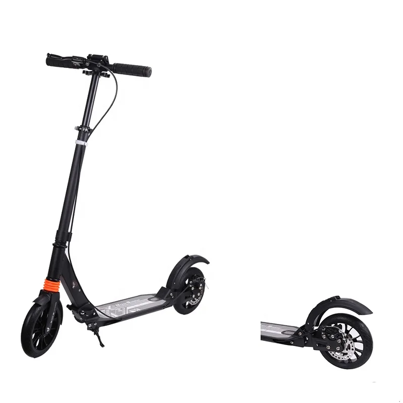 

STLF Scooter Safe 200mm Big Wheel Aluminum with Disc Brake Adult Foot Scooter Kick Scooter