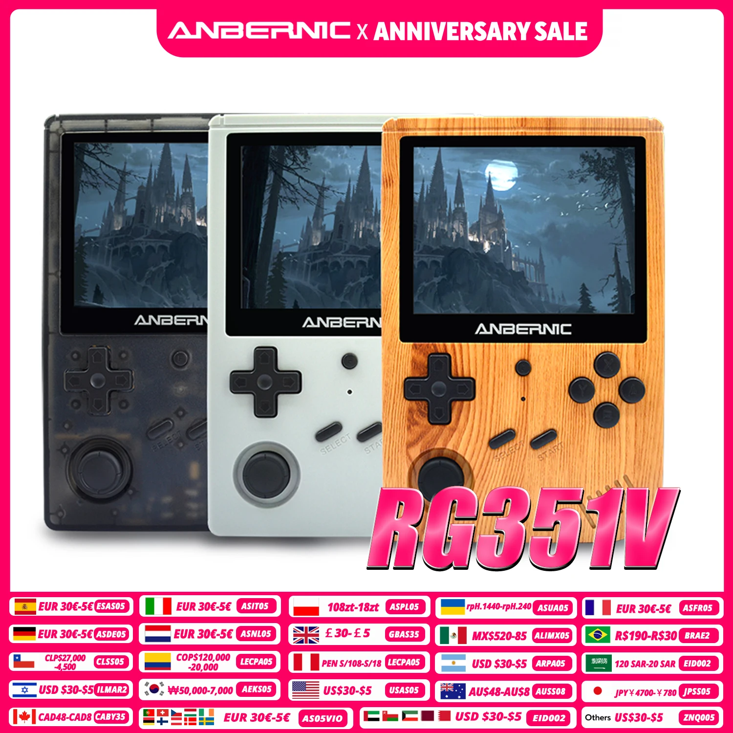 

Новая портативная игровая консоль ANBERNIC RG351V с поддержкой ретро-игр, встроенной памятью 16 ГБ, процессором RK3326, открытым исходным кодом, 3,5-дюймовым экраном 640*480, эмулятор для детей, отличный подарок.