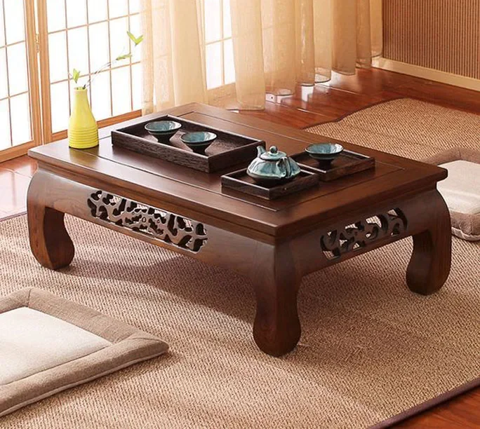 

Coffee Table Luxury Wood Antique Home Furniture Living Room Restaurant Hotel Coffee Table