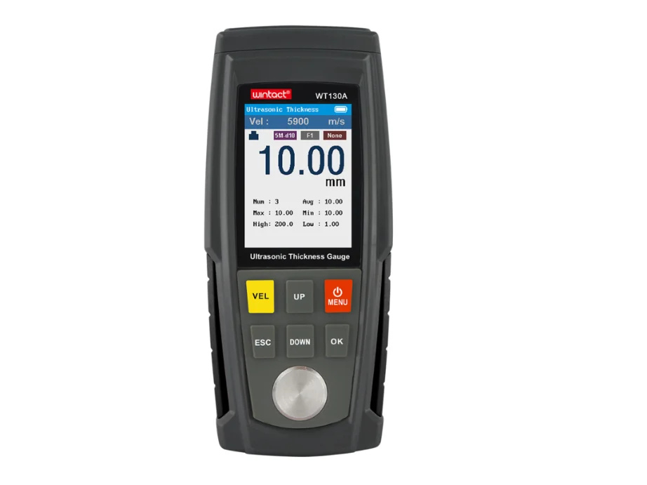 WT130A Ultrasonic Thickness Gauge Meter Digital Width Measuring Instruments 1.00-300.0mm High Precision Thick Gauge