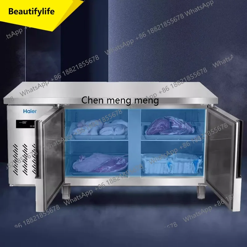 

M46 Kitchen Freezer Commercial Workbench Refrigerated Horizontal Operator Refrigerator Fresh Stainless Steel