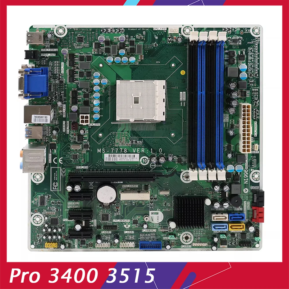 Настольная материнская плата для HP Pro 3400 3515 MS-7778 700846-001 696333-001 FM2 VER: 1,0