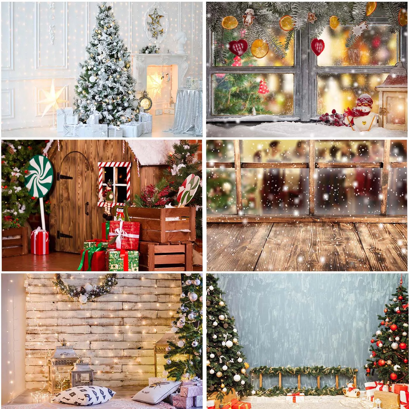 Fondos de Navidad para fotografía, decoración Interior de árboles, retrato familiar, muñeco de nieve, estudio, pancarta