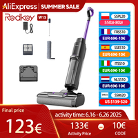 Redkey W15 Wireless Wet and Dry Vacuum Cleaner, Edge Cleaning, 35min Runtime, 3 in 1 Cordless Vacuum Mop with Self-Washing