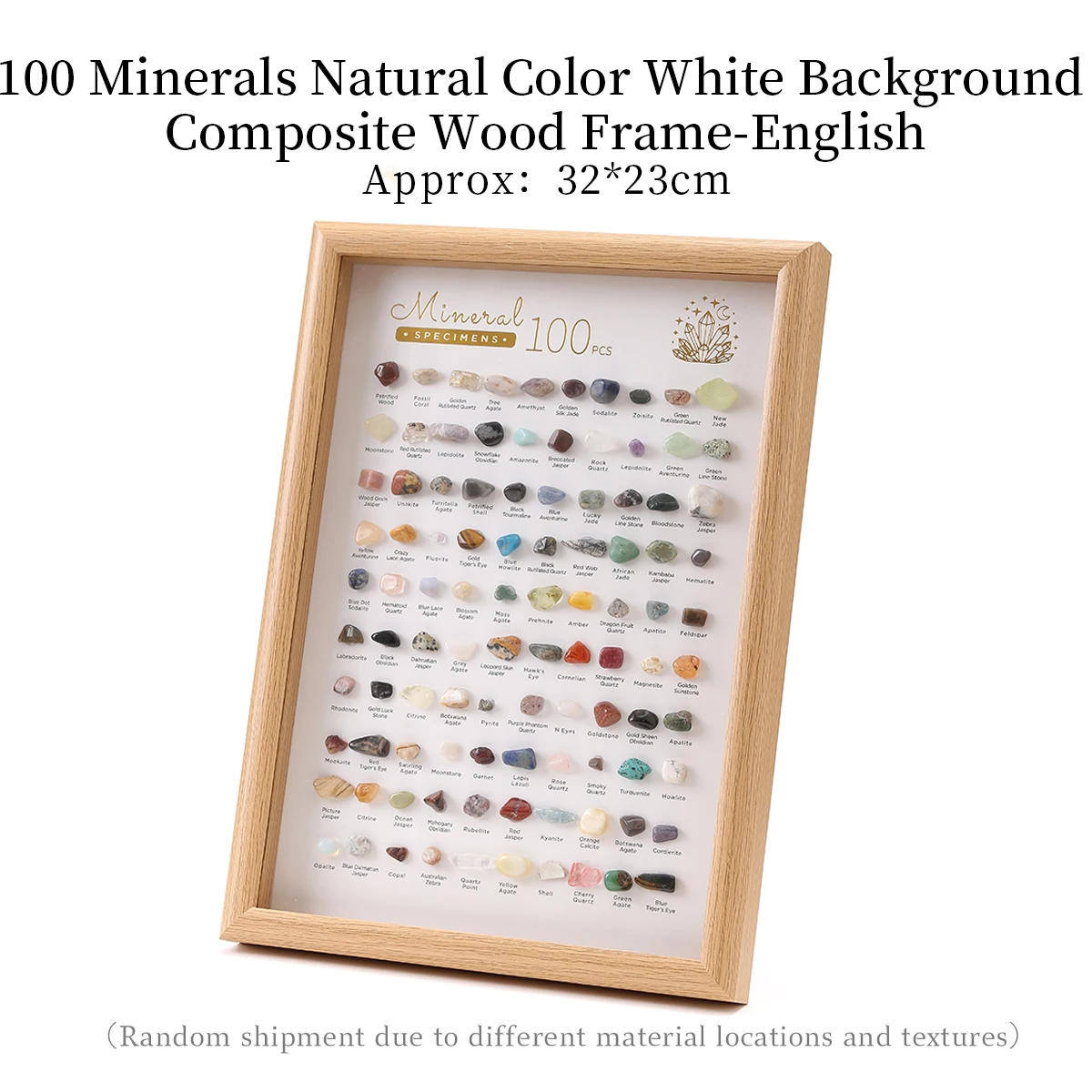 100 Pcs Natural Stones Raw Crystal Specimen Set