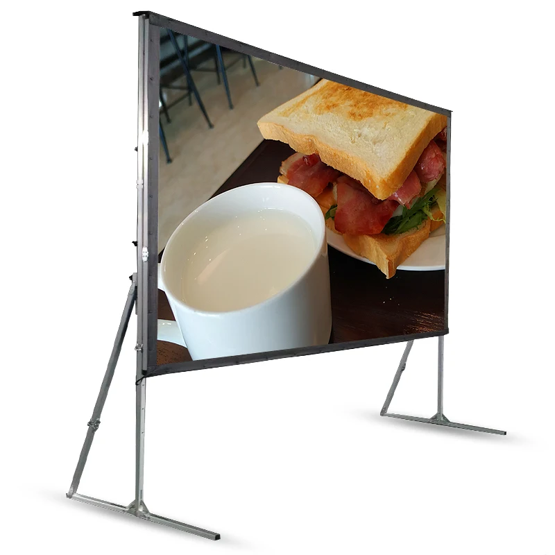 2026150 180 200 220 250 300 Inch 16:9 4:3 Front and Rear Fast Fold Projection Screen Portable Outdoor Projector Screenpromote sa