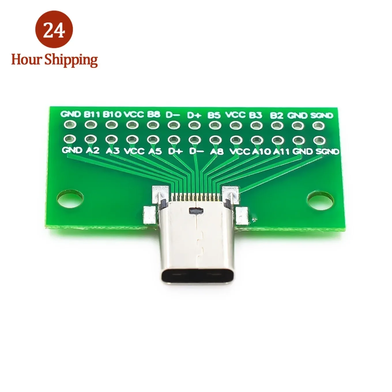 Type-C Male to Female USB 3.1 Test PCB Board Adapter Type C 24P 2.54mm Connector Socket For Data Line Wire Cable Transfer