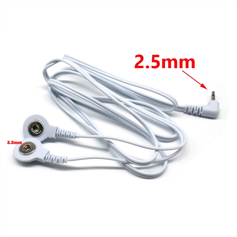 2 Way 4-Way Machine Massager Electrode Pads Button Cable  Standard Connection Massage Lead Wires for TENS Unit
