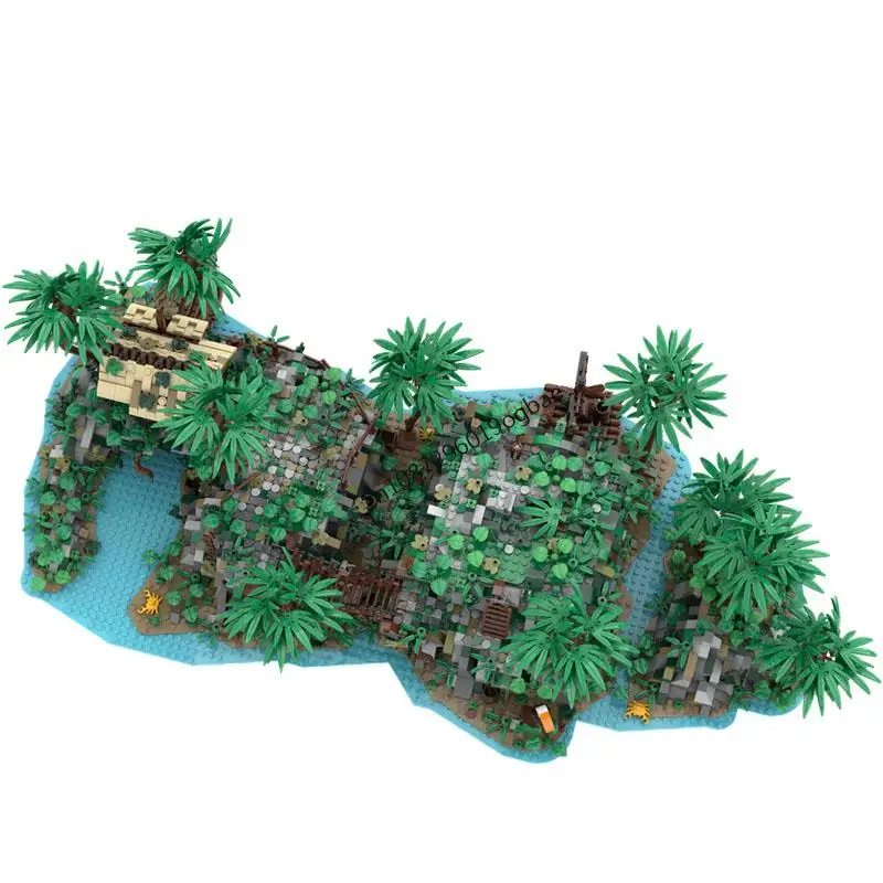 Novo 4008 pçs moc europeu medieval piratas série dominica ilha do tesouro modelo diy ideias criativas crianças brinquedo presente blocos de construção