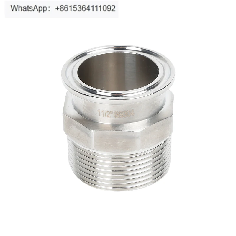 

Quick-loading external wire BSPT hexagonal external thread buckle 304 stainless steel connector sanitary grade