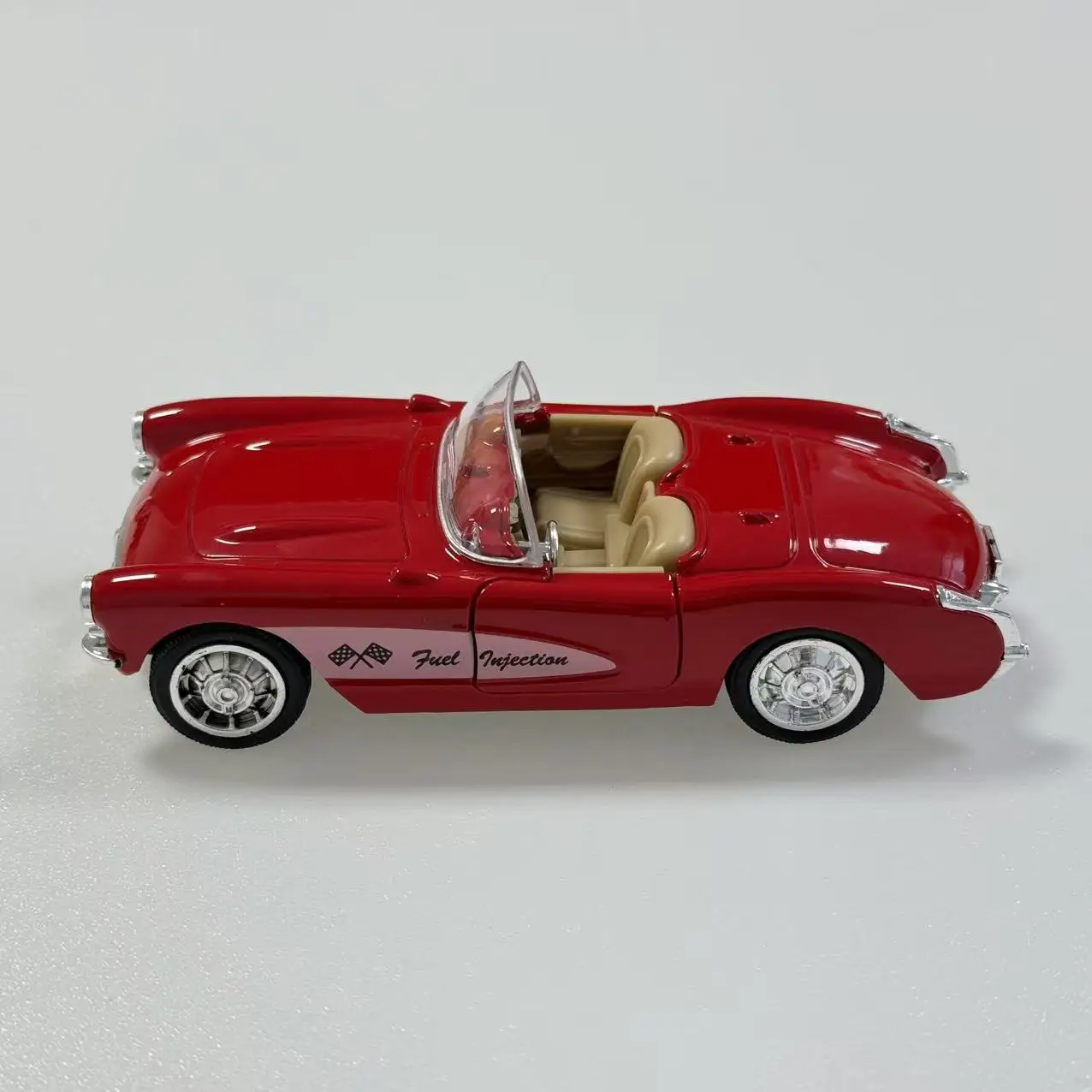 (Wellpappenschachtel) Maßstab 1:36, Vintage-Konvertible im Stil eines Spielzeugautos, leistungsstarke Feder, Metallguss, Jungenspielzeug, das beste Geschenk. – Detail 7